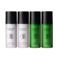 Four bottles of Auburn Rowe skincare products on a white background