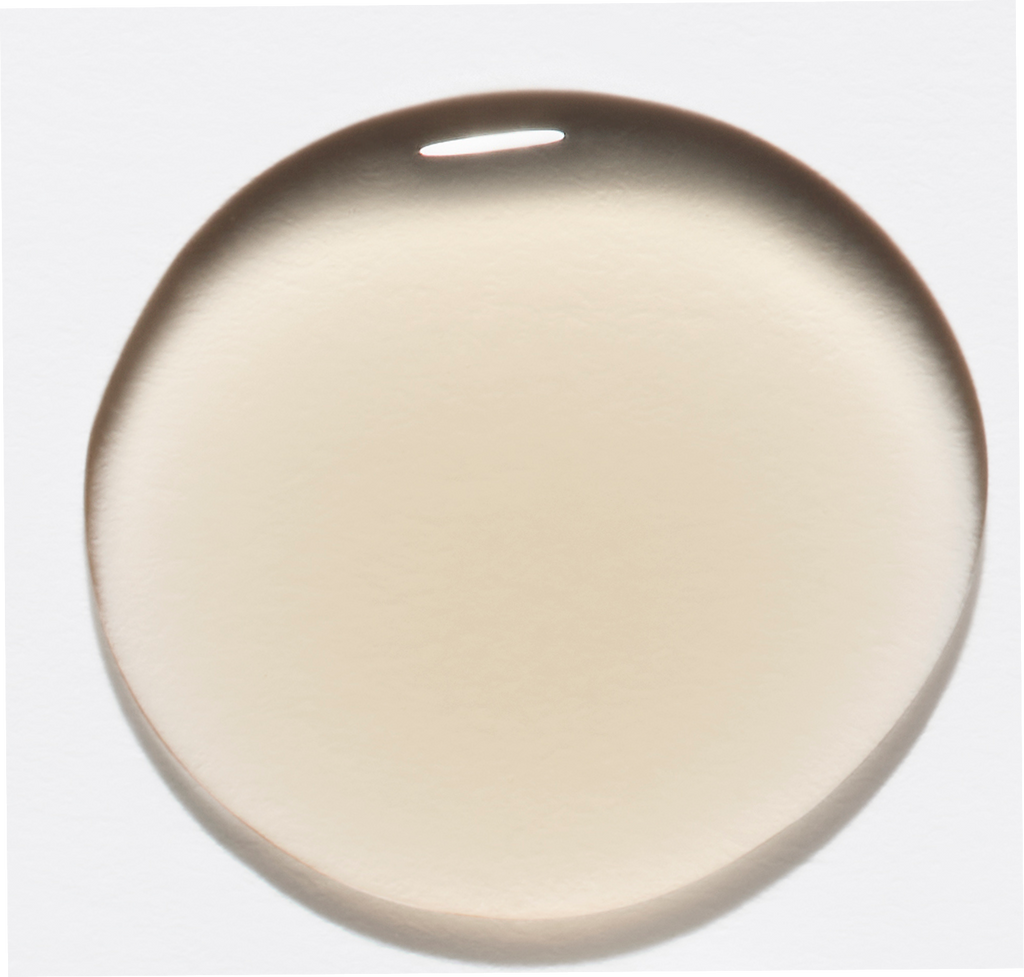 Round beige object on a white background