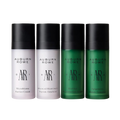Four bottles of Auburn Rowe skincare products on a white background
