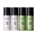 Four bottles of Auburn Rowe skincare products on a white background